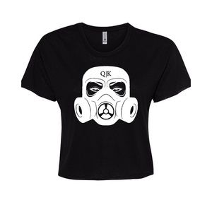 Gas Mask Baddie Black Crop Top